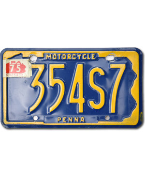 Americká SPZ Pennsylvania 354S7 moto