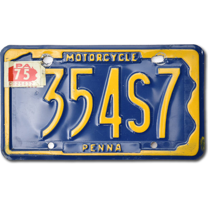 Americká SPZ Pennsylvania 354S7 moto