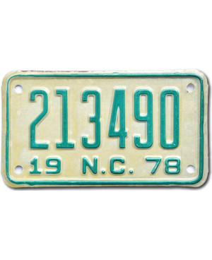Americká SPZ North Carolina 213490 moto