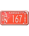 Americká SPZ Kansas 1971 AN 167 moto