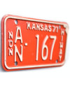 Americká SPZ Kansas 1971 AN 167 moto