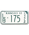 Americká SPZ Kansas 1963 LB 175 moto