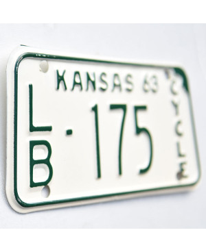 Americká SPZ Kansas 1963 LB 175 moto