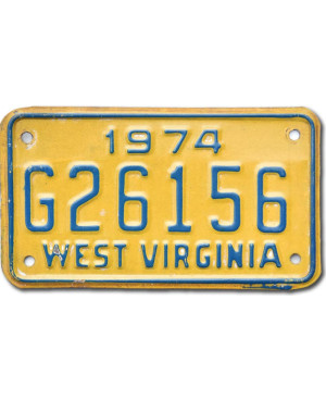 Americká SPZ West Virginia G26156 moto