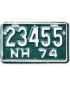 Americká SPZ New Hampshire 23455 moto