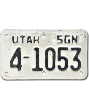 Americká SPZ Utah 4-1053 moto