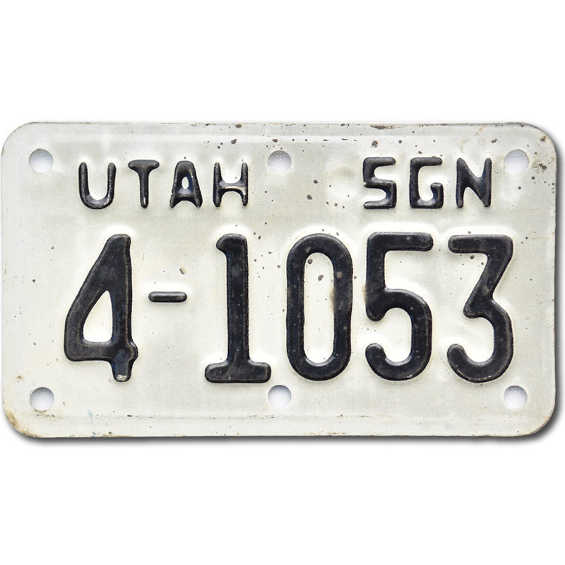 Americká SPZ Utah 4-1053 moto