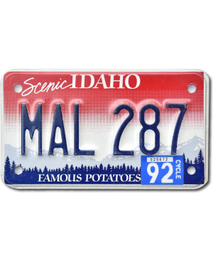 Americká SPZ Idaho MAL 287 moto