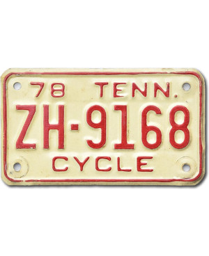 Americká SPZ Tennessee ZH-9168 moto