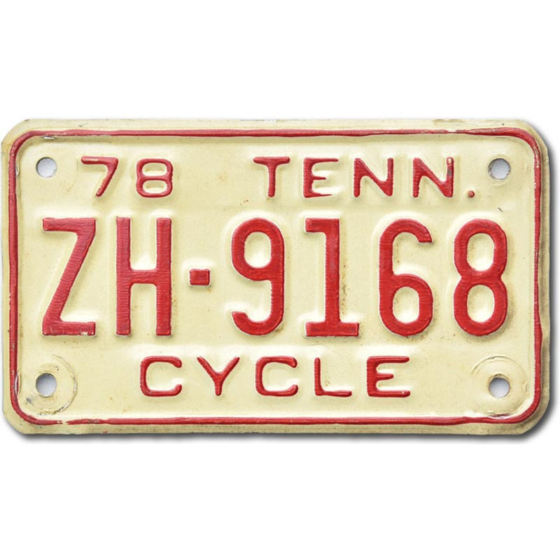 Americká SPZ Tennessee ZH-9168 moto