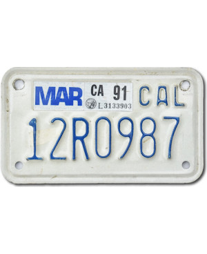 Americká SPZ California 12R0987 moto