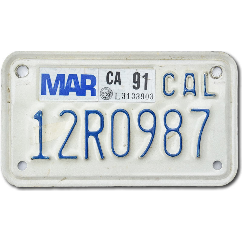 Americká SPZ California 12R0987 moto