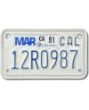 Americká SPZ California 12R0987 moto
