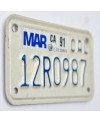 Americká SPZ California 12R0987 moto