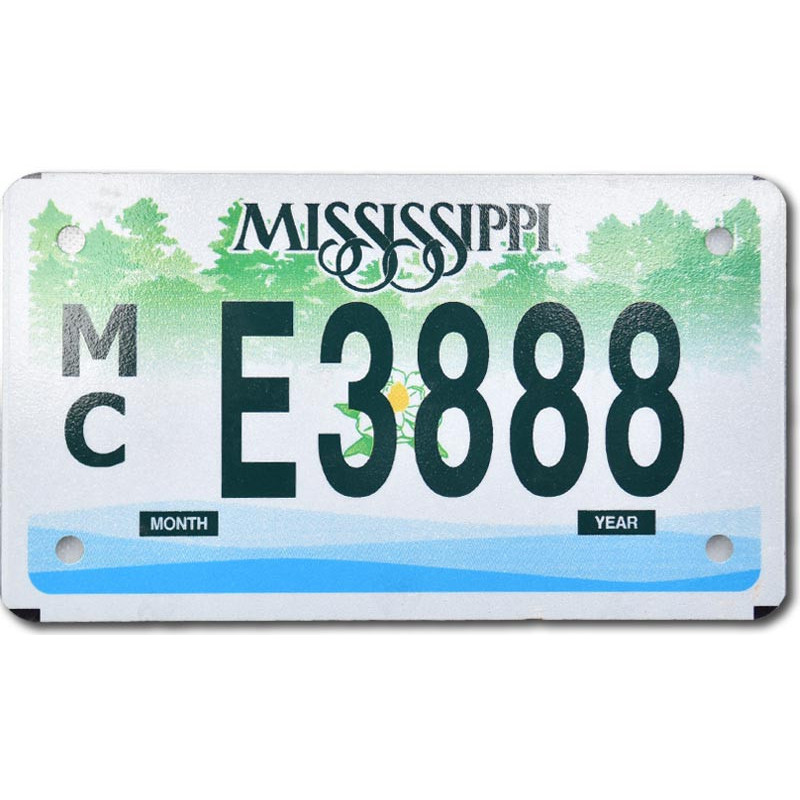 Americká SPZ Mississippi MC E3888 moto