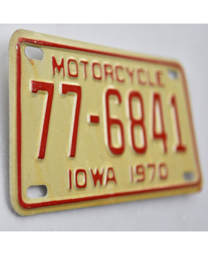 Americká SPZ Iowa 77-6841 moto