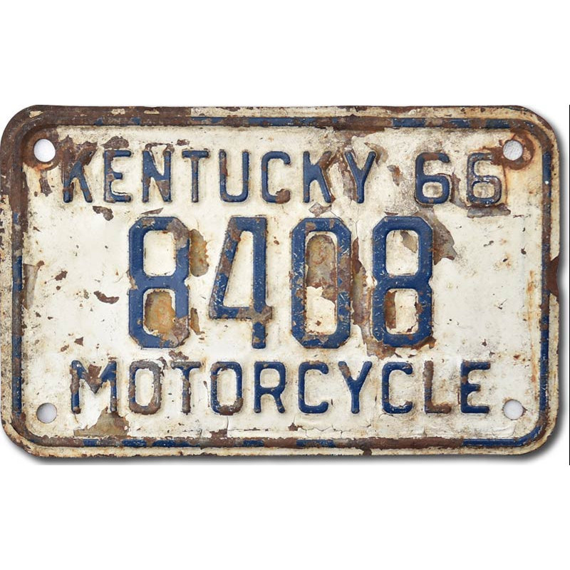 Americká SPZ Kentucky 1966 White 8408 moto