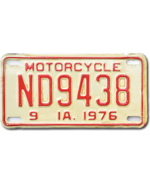 Americká SPZ Iowa ND9438 moto