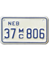 Americká SPZ Nebraska 37MC806 moto