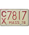 Americká SPZ Massachusetts 1976 CX7817 moto