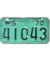 Americká SPZ Wisconsin 1970 Green 41043 moto