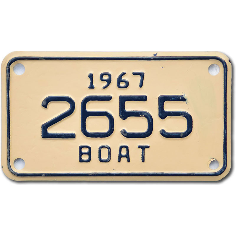Americká SPZ Boat 1967 Creamy 2655