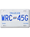 Kanadská SPZ British Columbia Trailer WRC 45G
