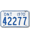 Kanadská SPZ Ontario 1970 White 42277 moto