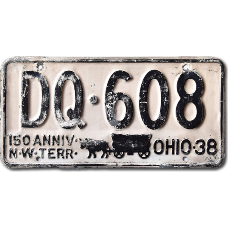 Americká SPZ Ohio 1938 Anniversary DQ-608