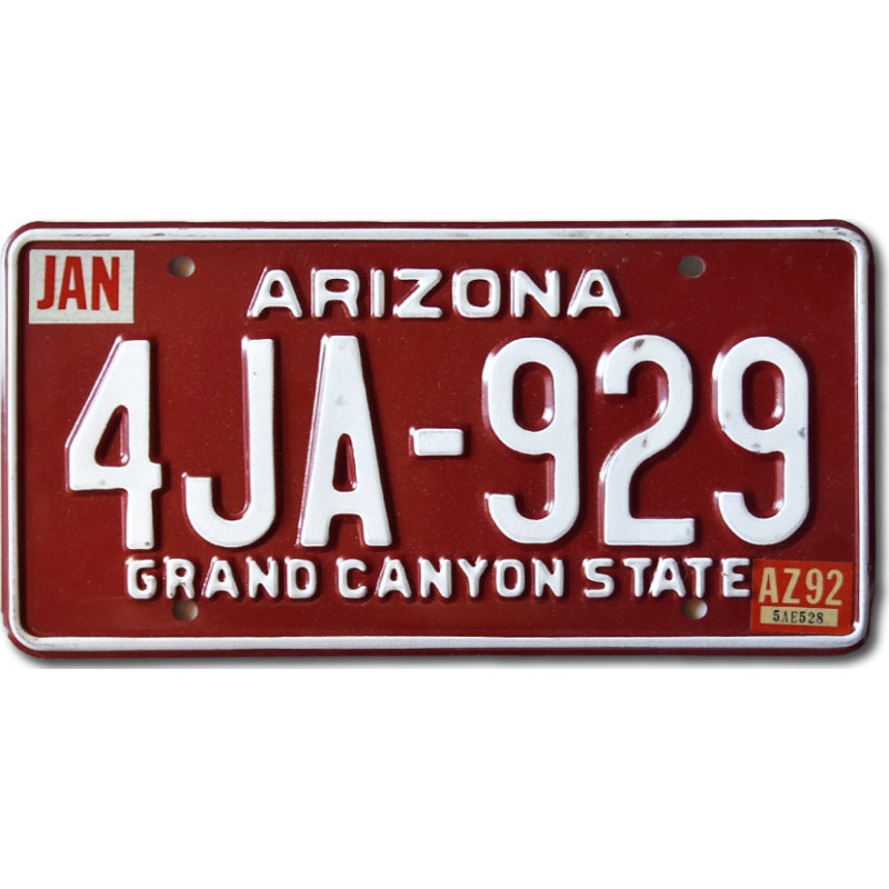 Americká SPZ Arizona Red 4JA-629