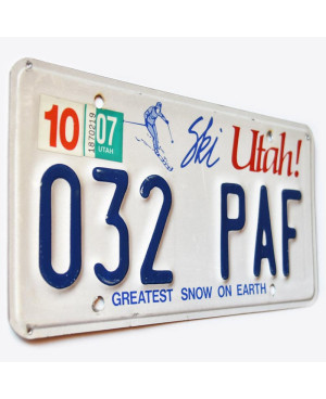 Americká SPZ Utah Ski