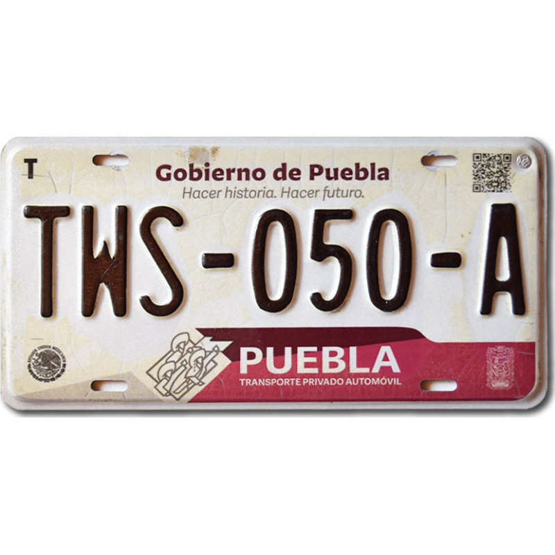 Mexická SPZ Puebla TWS-050-A