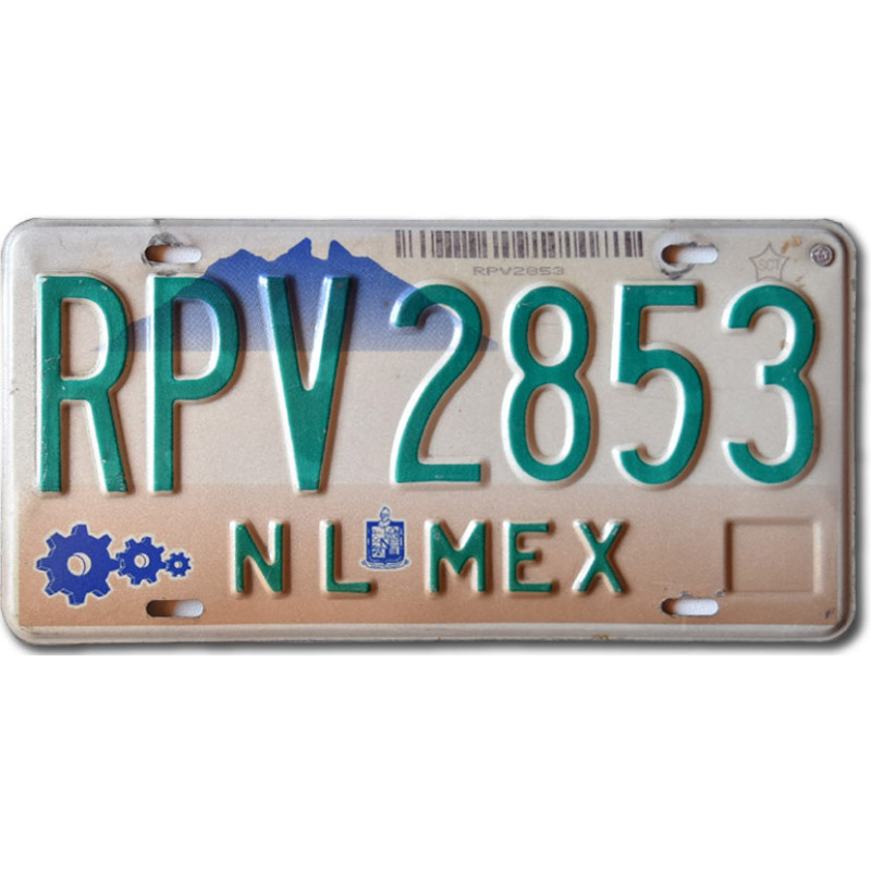 Mexická SPZ Nuevo León RPV 2853