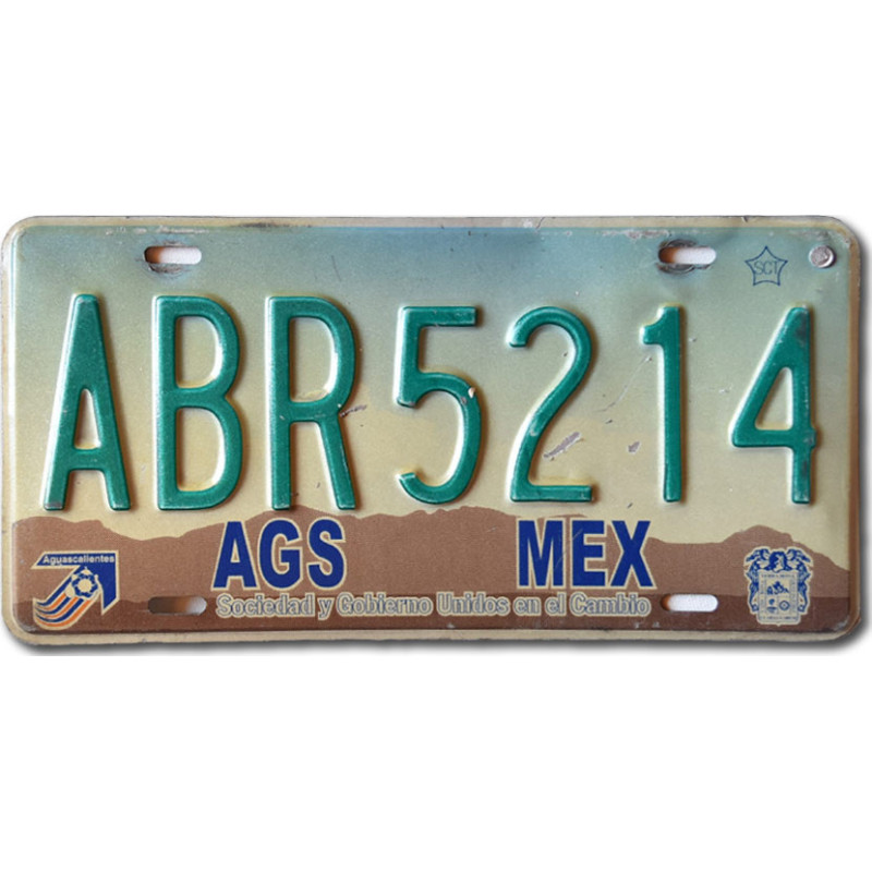 Mexická SPZ Aguascaliantes ABR 5214