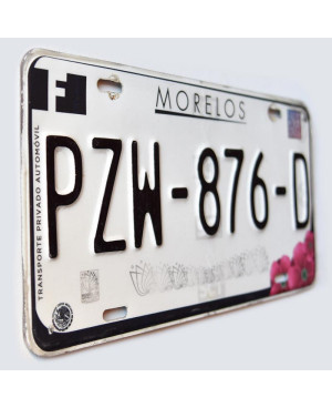 Mexická SPZ Morelos PZW-876-D