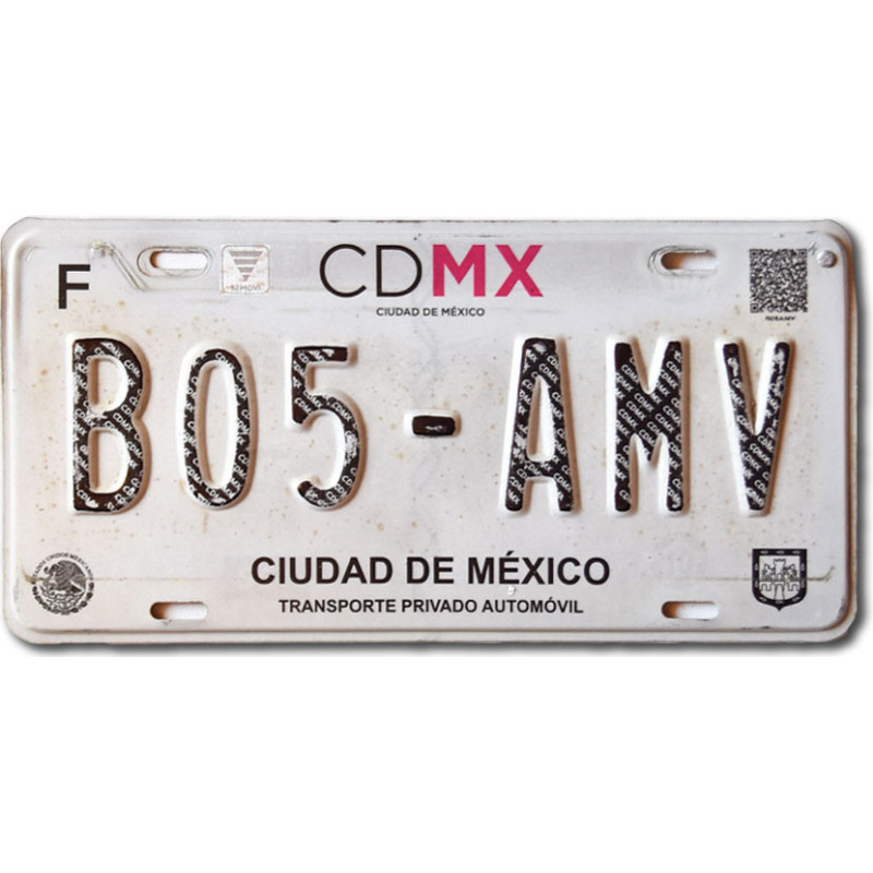 Mexická SPZ Ciudad De México B05-AMV
