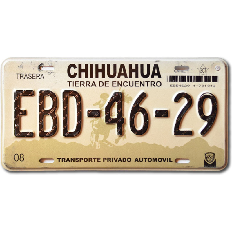 Mexická SPZ Chihuahua EBD-46-29