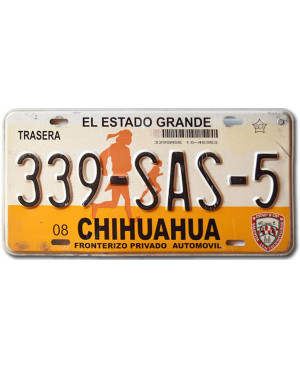 Mexická SPZ Chihuahua 339-SAS-5