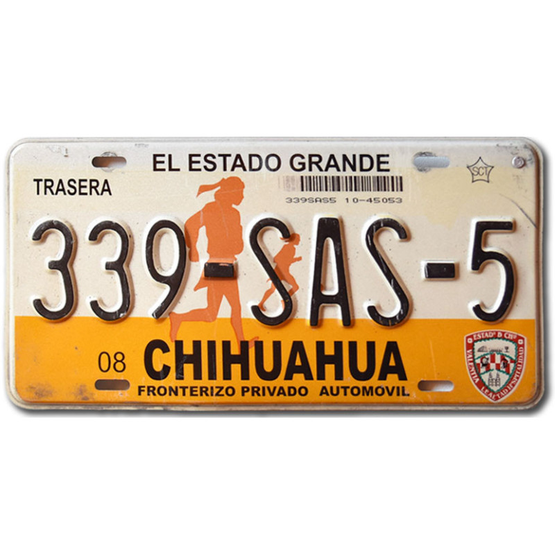 Mexická SPZ Chihuahua 339-SAS-5