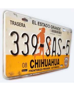 Mexická SPZ Chihuahua 339-SAS-5