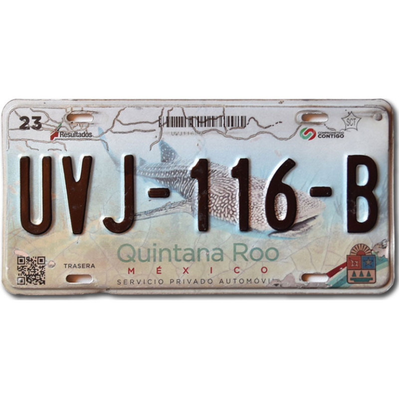 Mexická SPZ Quintana Roo UVJ-116-B