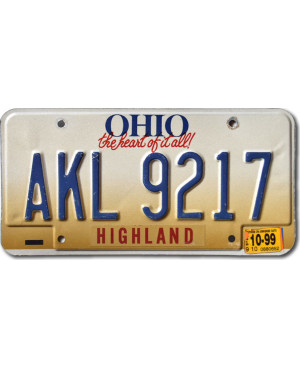 Americká SPZ Ohio The Heart Of It All
