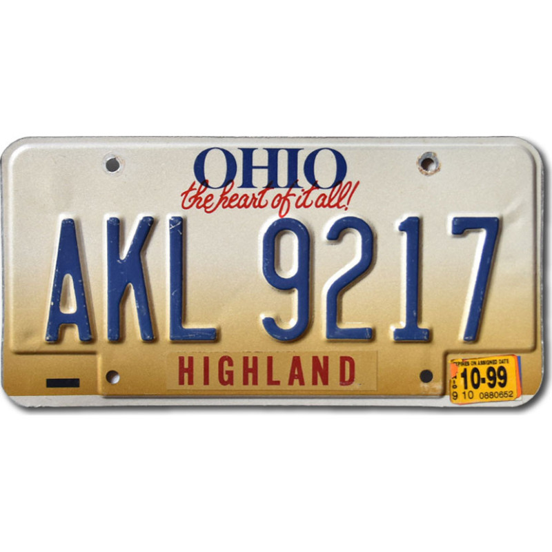 Americká SPZ Ohio The Heart Of It All