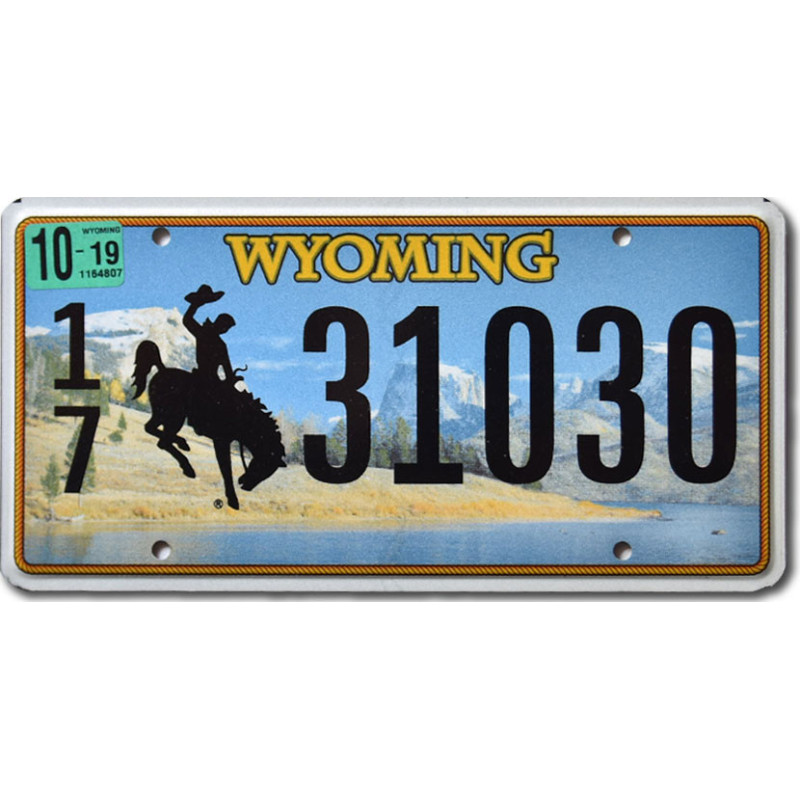 Americká SPZ Wyoming Country