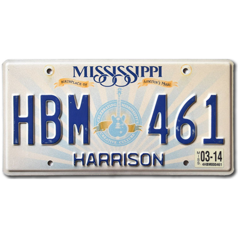 Americká SPZ Mississippi Lucille Guitar