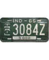 Americká SPZ Indiana 1965 Green 3084Z Trailer