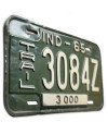 Americká SPZ Indiana 1965 Green 3084Z Trailer