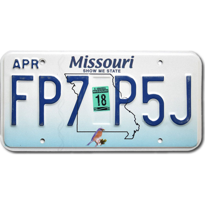 Americká SPZ Missouri Blue Bird