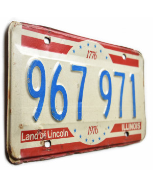 Americká SPZ Illinois 1976 Land of Lincoln 967 971