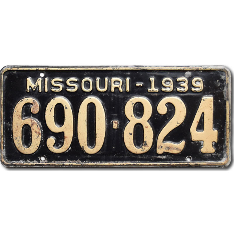 Americká SPZ Missouri 1939 Black 690-824